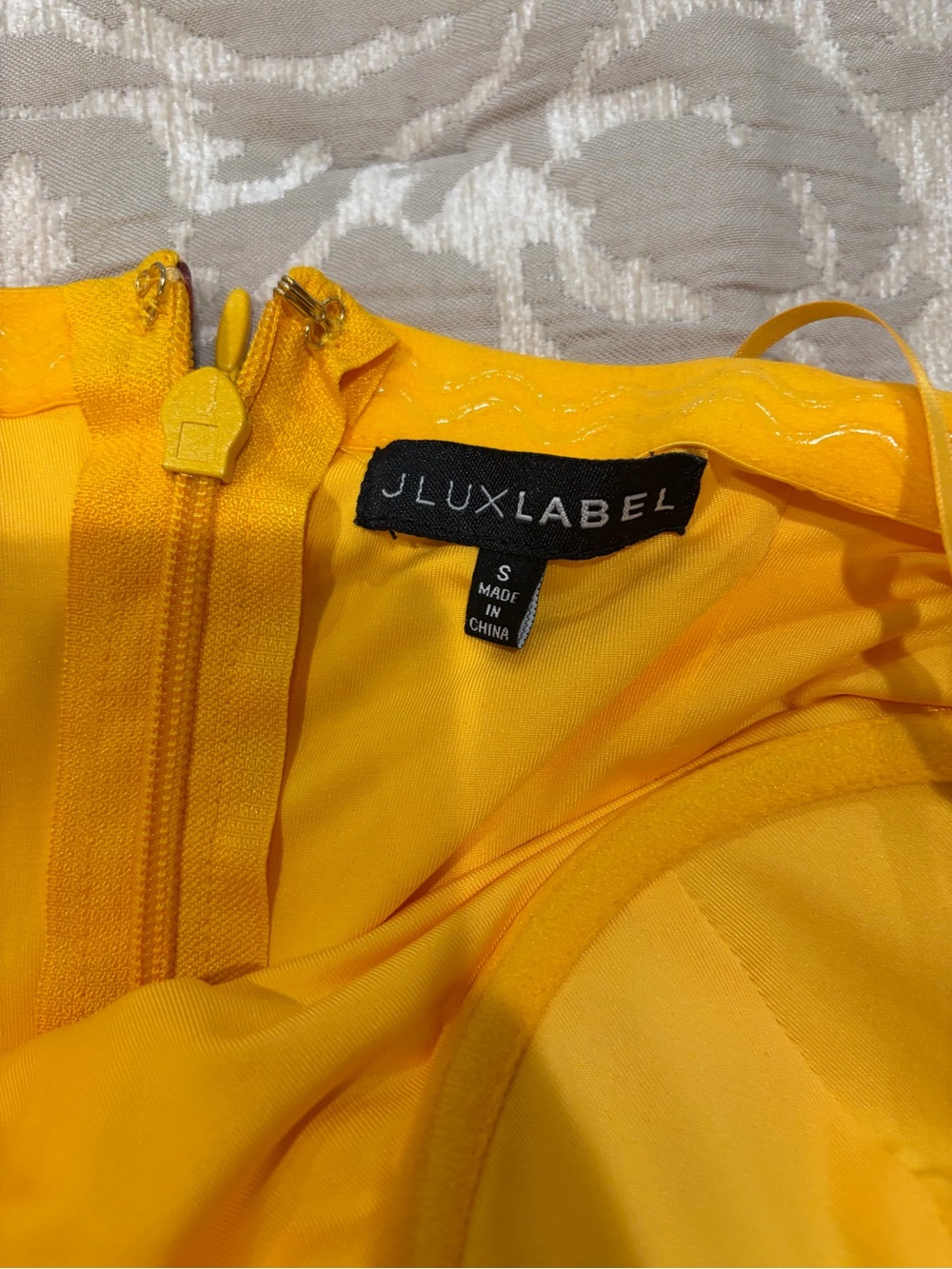 JLUXLABEL Yellow Cora Strapless Floral Midi Dress - Picture 3 of 3